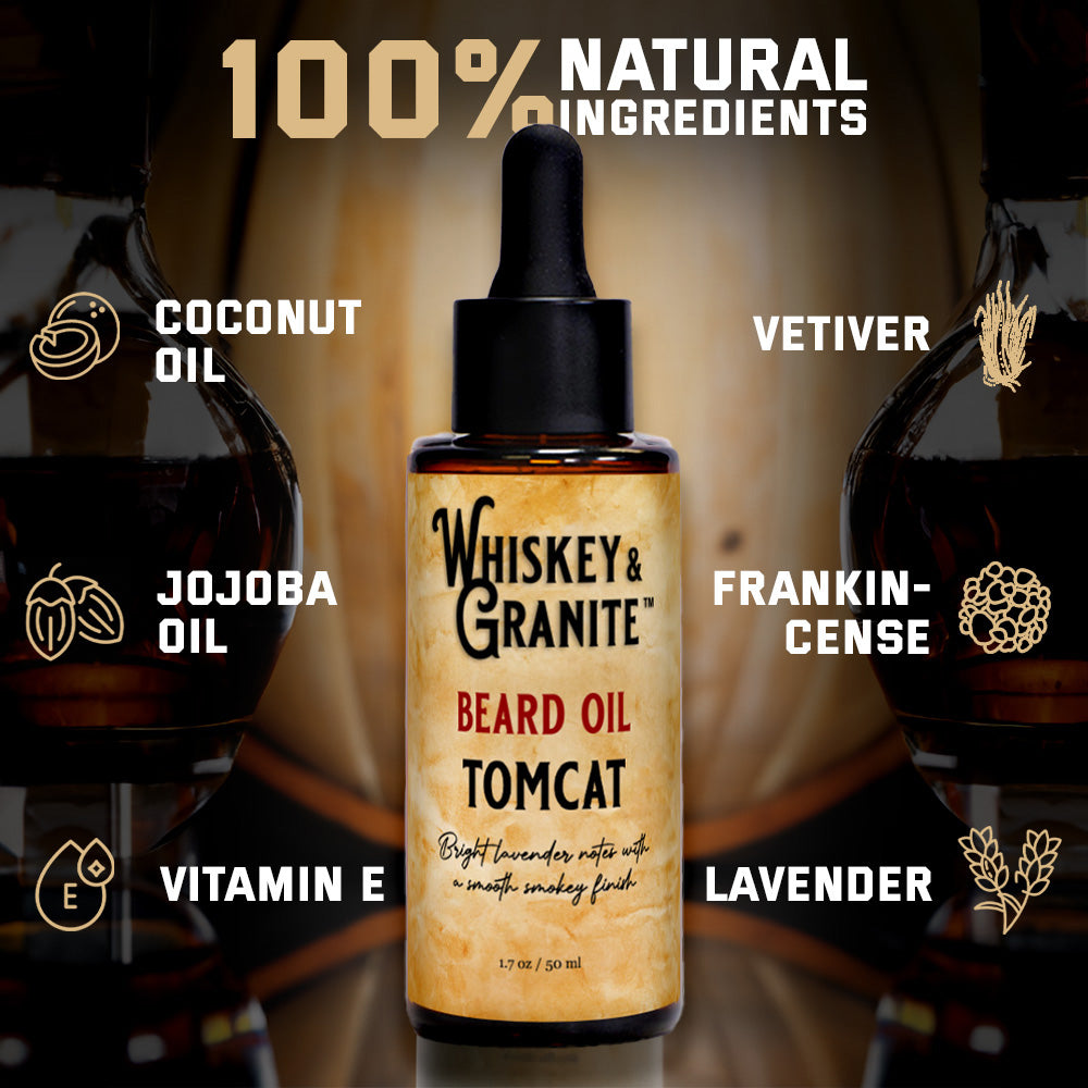 Unveiling Tomcat Beard Oil: Elevate Your Grooming Routine with One of Whiskey and Granite's Signature Scents
