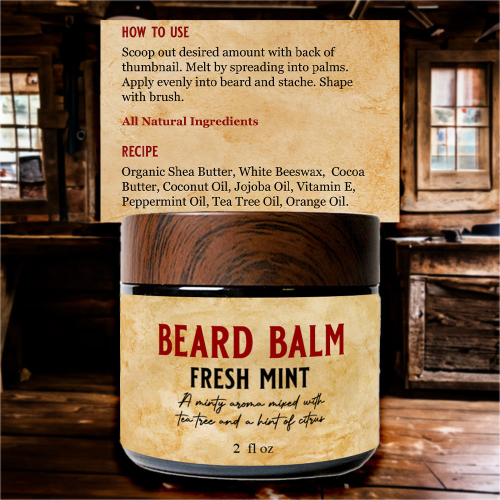 Fresh Mint Beard Balm and Oil Kit